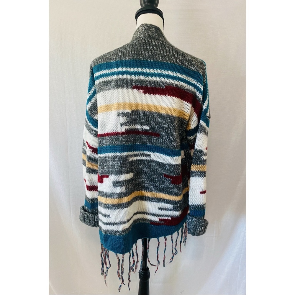 Jack Open Front Tassel‎ Soft Cardigan. Southwestern pattern - Picture 2 of 6